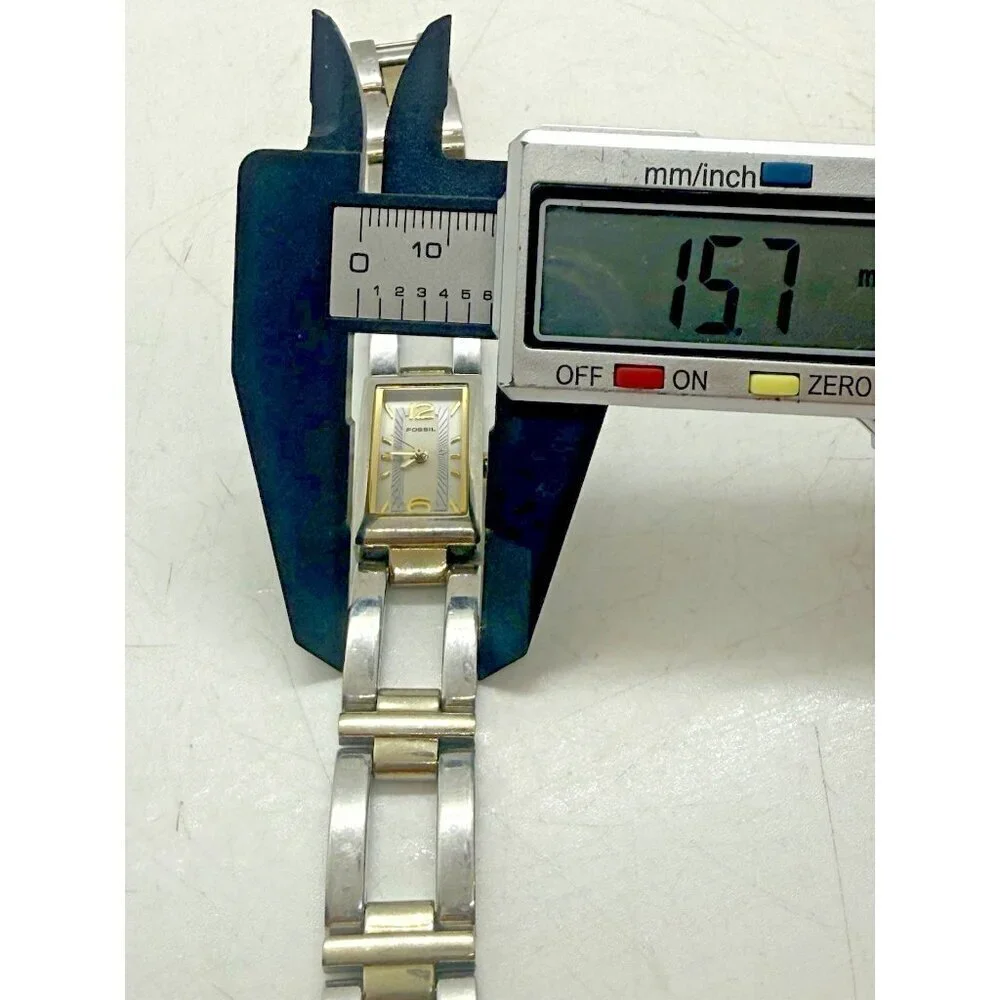 Fossil F2 Watch Women's 16mm Case Two Tone Band ES-1771 All Stainless Steel